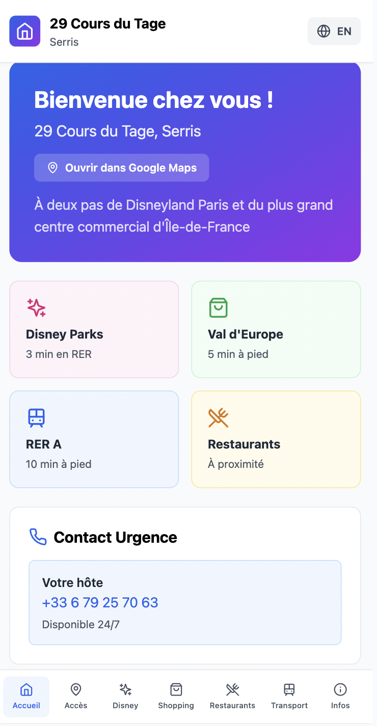 Guidebook - Vue d'ensemble des infos pratiques
